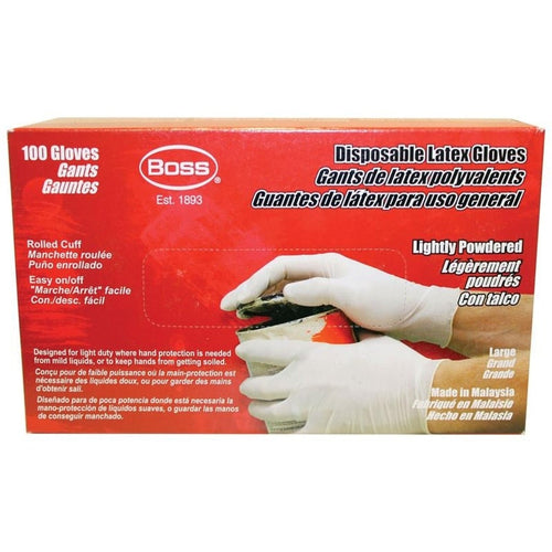 Boss Disposable 3 Mil Powdered Latex Glove